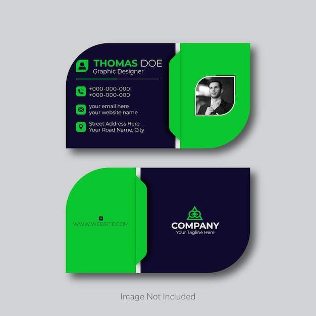 Die-cut business card design template