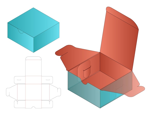 Dieline-sjabloon voor opvouwbare verpakkingsdozen