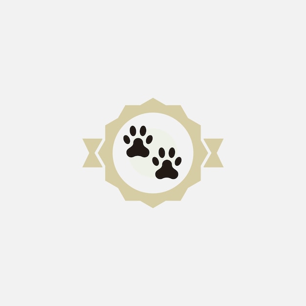dier logo met voetafdrukken icoon.