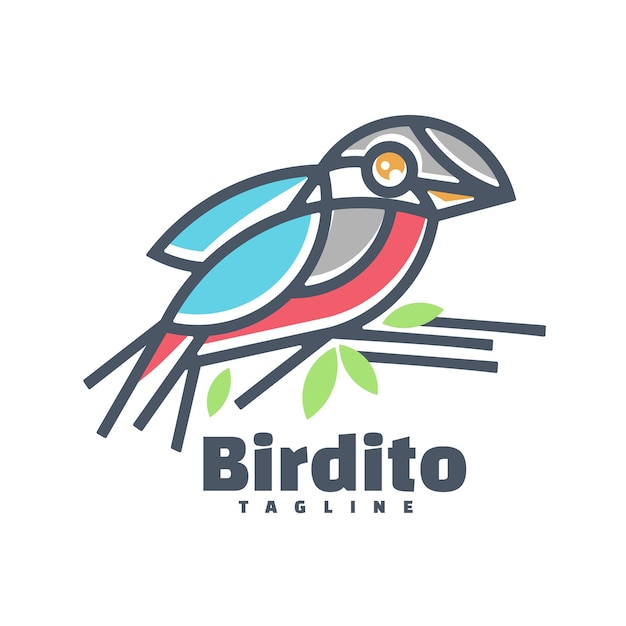 dieren karakter lijn kunst mascotte logo