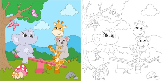 Dieren kleuren die wip spelen 2