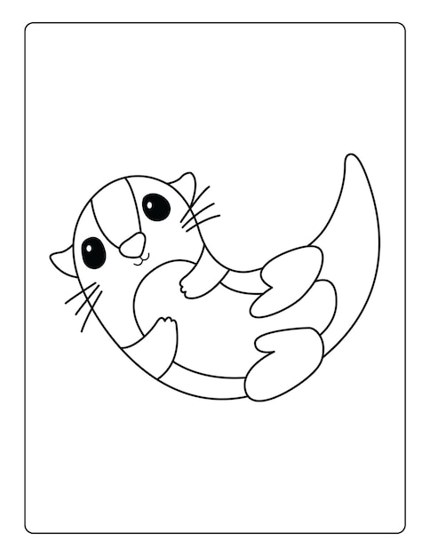 Dieren Kleurplaten voor kinderen met werkblad met schattige dieren zwart-wit activiteiten