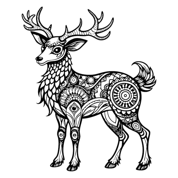 Vector dieren mandala ontwerp bloem dieren mandala ontwerp mandala ontwerp met dieren dieren kleurpagina