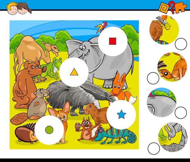 Dieren match stukken spel