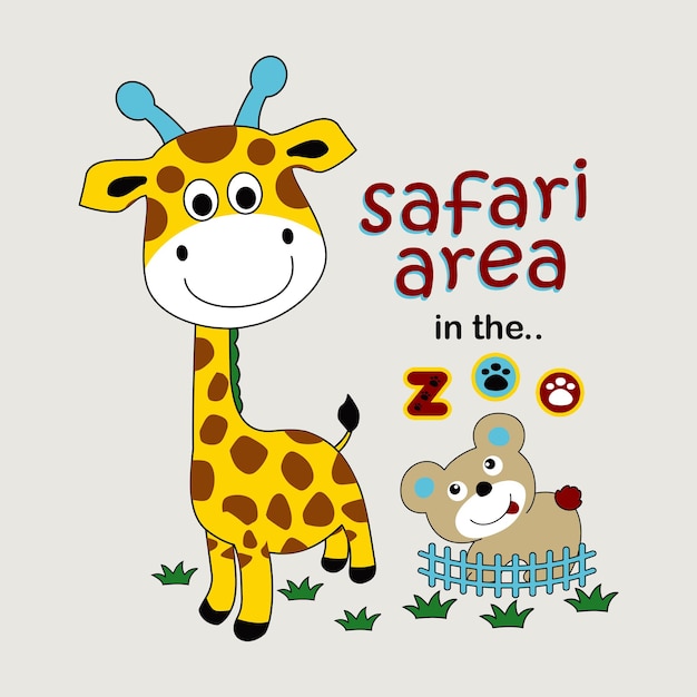 Dieren safari ontwerp cartoon vectorillustratie