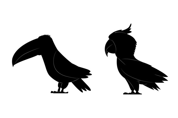 Dieren silhouet vogel 6