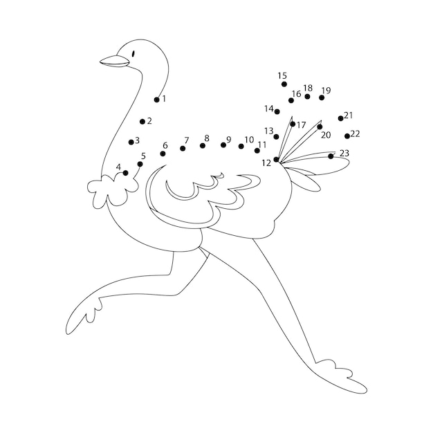 Dieren van punt naar punt voor kinderen