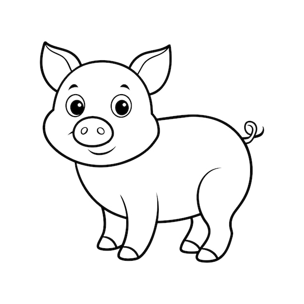 Dieren zwart-wit vector illustratie voor kleurboek