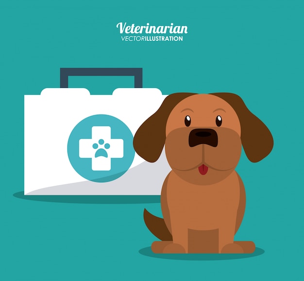 Vector dierenarts huisdier kliniek pictogram