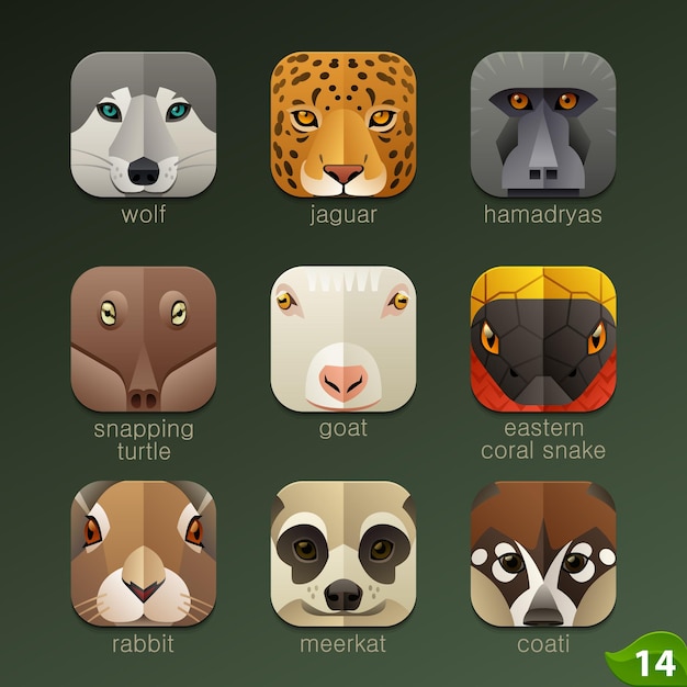 Dierengezichten voor app-pictogrammen instellen 14