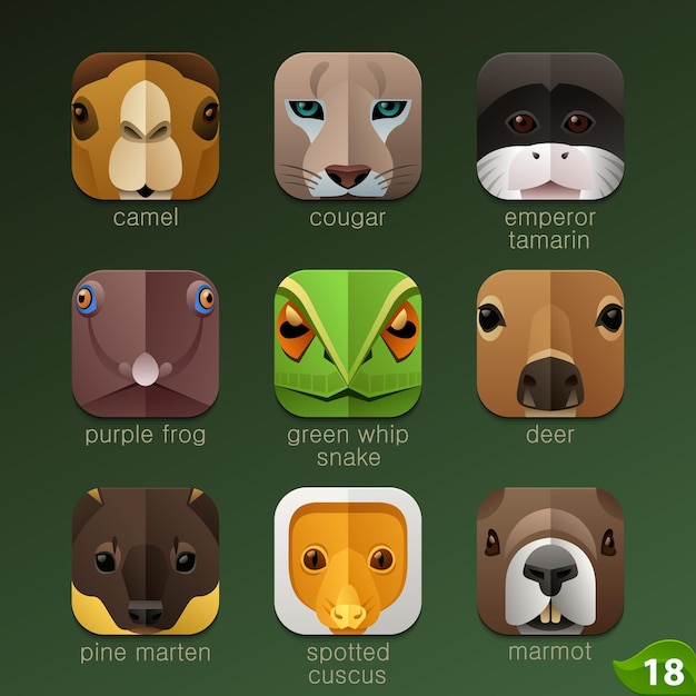 Dierengezichten voor app-pictogrammen instellen 18