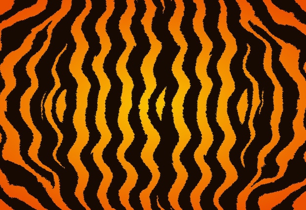Dierenhuidpatroon van tijgerleer in oranje en zwarte kleur