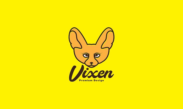 Dierenkop vixen kleurrijke logo ontwerp vector pictogram symbool grafische afbeelding