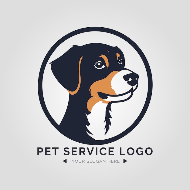 Dierenservice Logo Concept voor bedrijf en branding