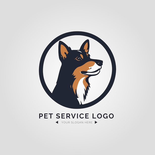 Dierenservice Logo Concept voor bedrijf en branding