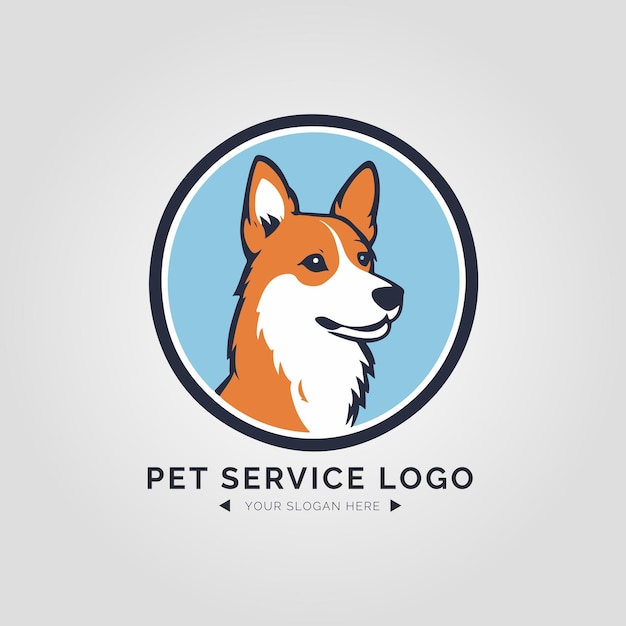 Dierenservice Logo Concept voor bedrijf en branding