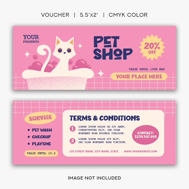 Dierenwinkel voucher sjabloon