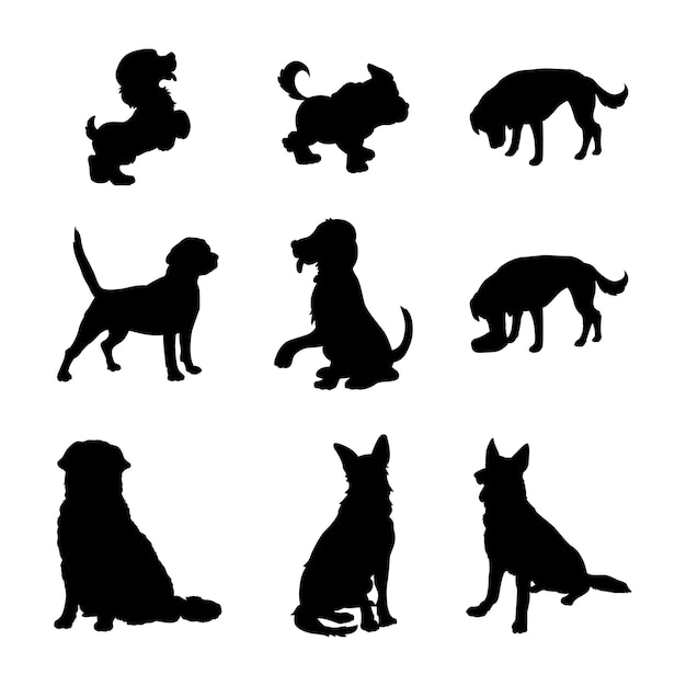 Dierlijke hond silhouet