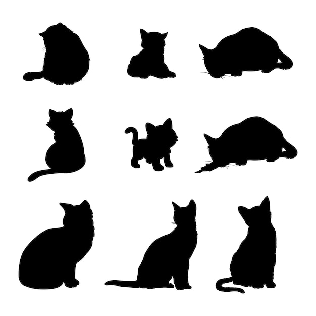 Dierlijke kat silhouet