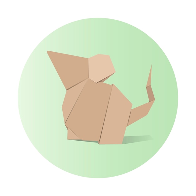 Dierlijke origami vector