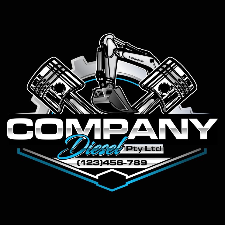 diesel turbo automotive repair logo template