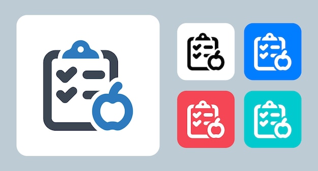 ダイエット リスト アイコン ベクトル図記号記号フラット アイコン