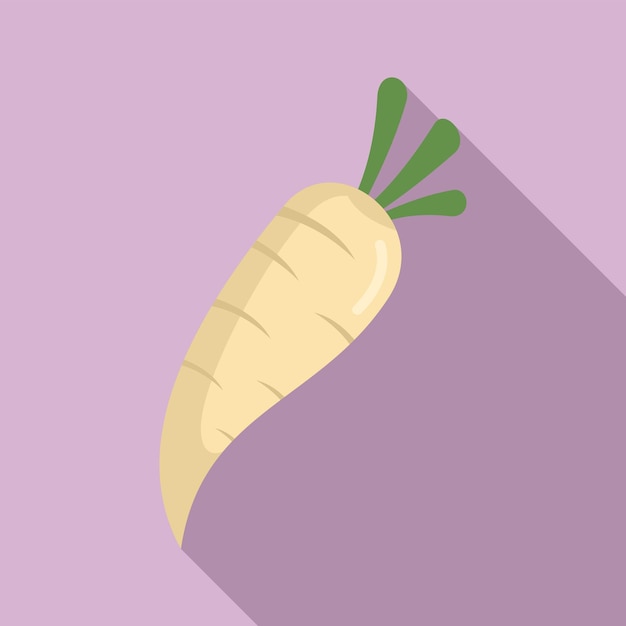 Diet parsnip icon Flat illustration of diet parsnip vector icon for web design