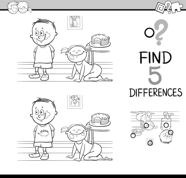 differences activity coloring page