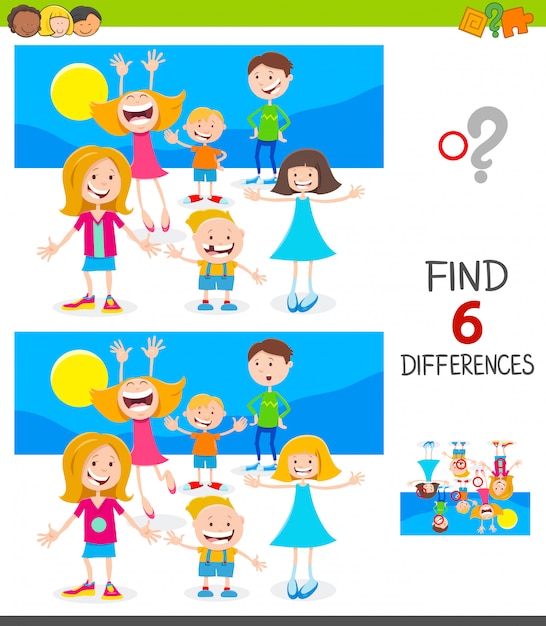 Differences educational game for kids with children