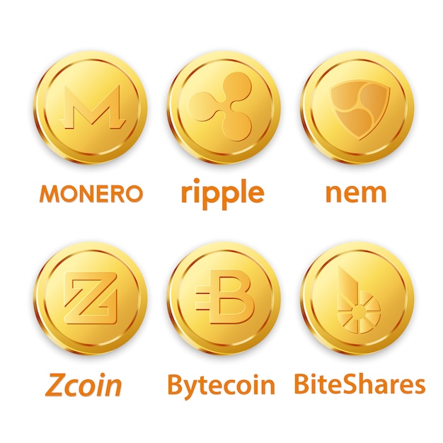 Vector different bitcoins designs