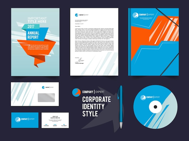 Different business identity elements set. corporal style  template. corporate business company illustration