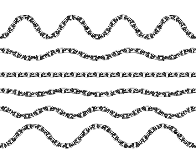 Vector different chains seamless. chain set.