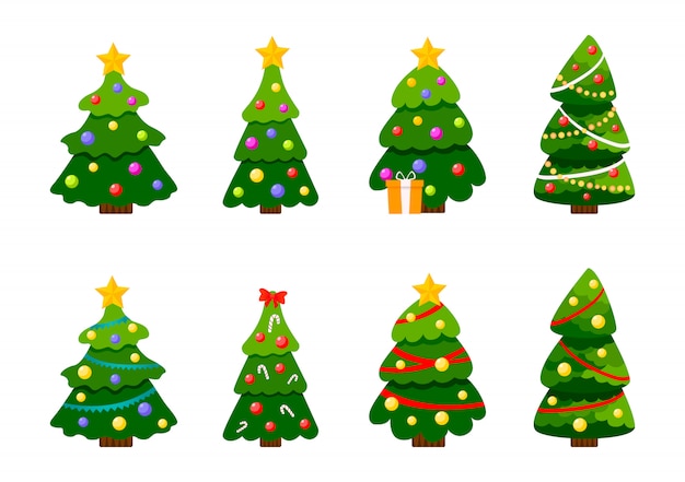 Different christmas tree set