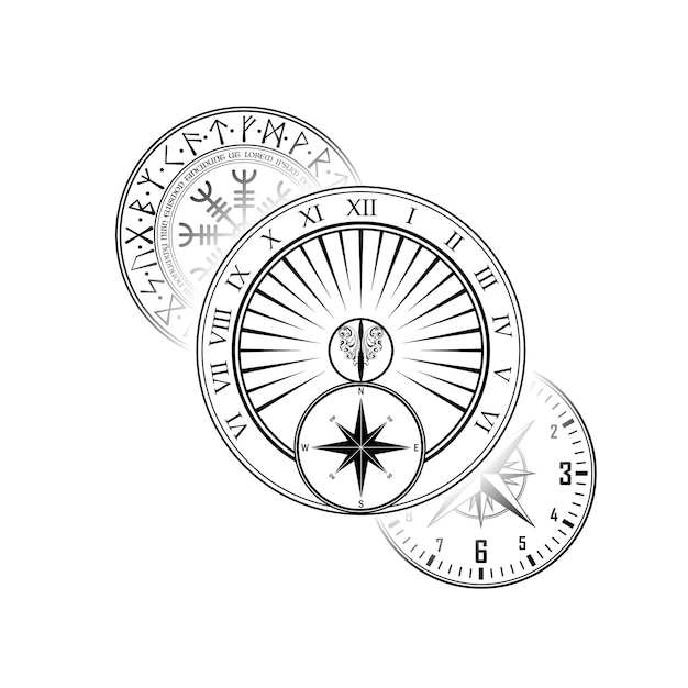 different circle black elements background