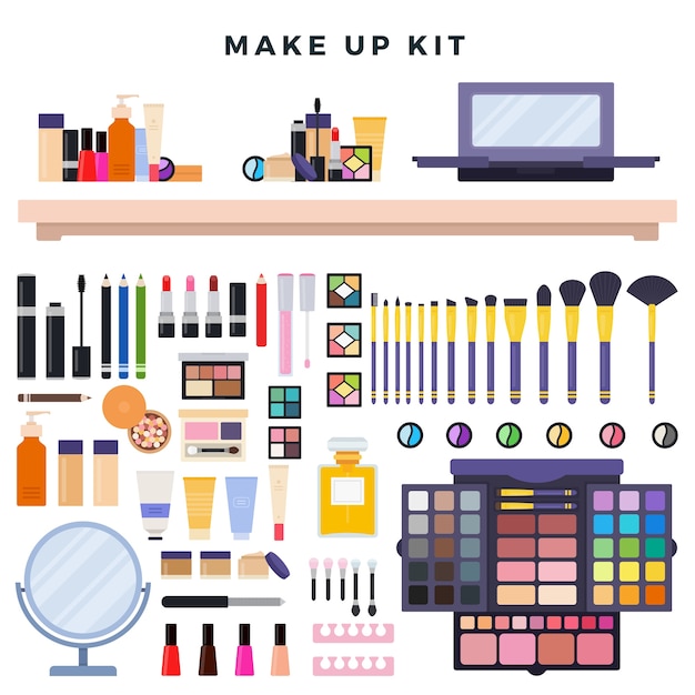 different decorative cosmetics