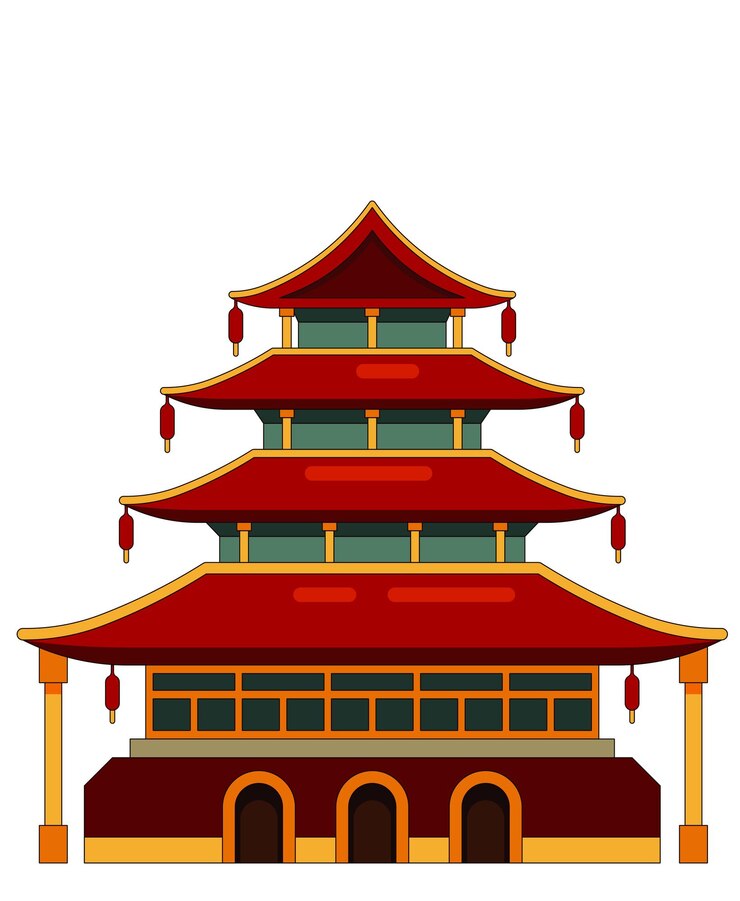 Vector different designs of buildings around the world
