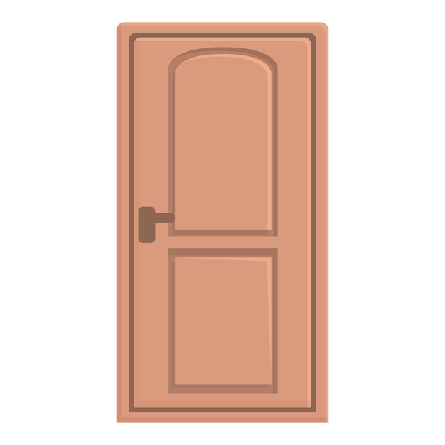 Different door icon cartoon vector home exterior wood office