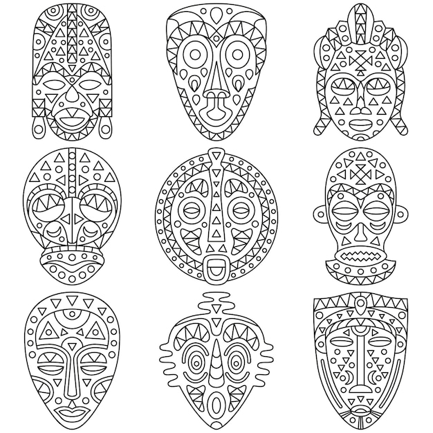 Different ethnic masks