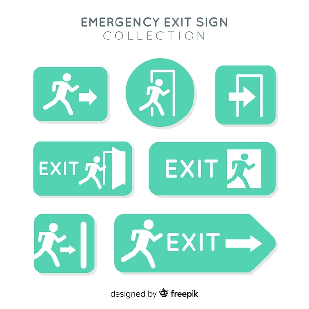 Different exit signs