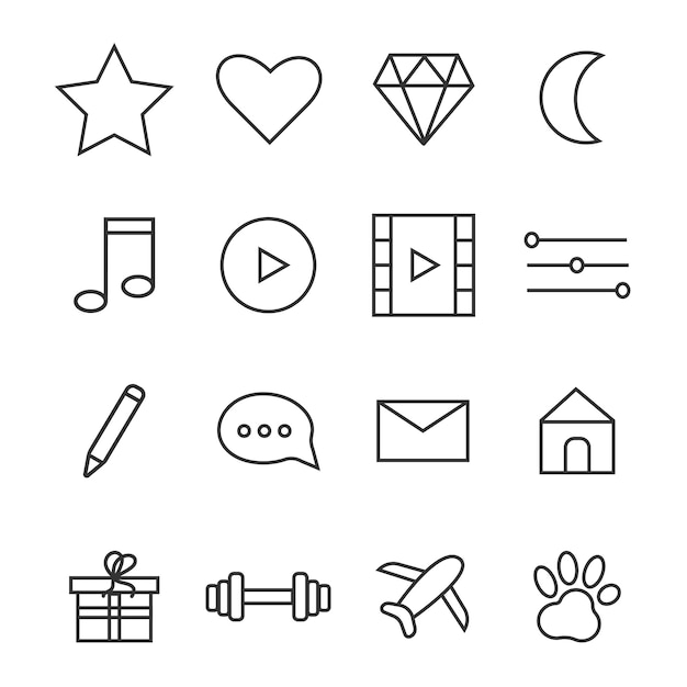 Different icons set