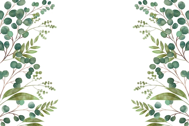 Vector different leaves copy space