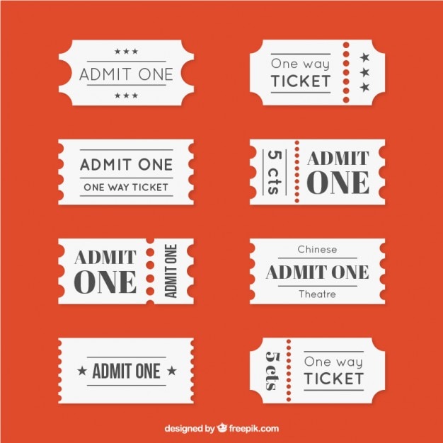 Vector different movie ticket collection