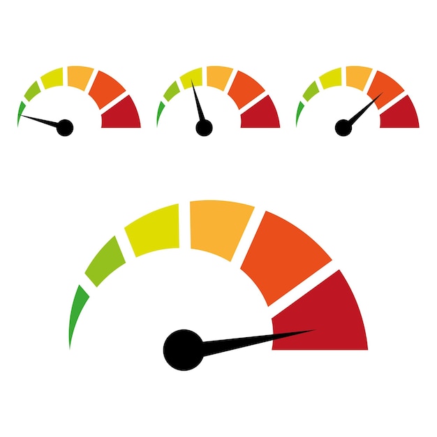 Different quality or level barometer Vector illustration EPS 10 Stock image