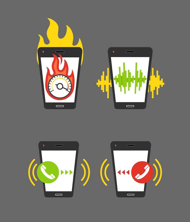 Vector different smartphone activities illustration