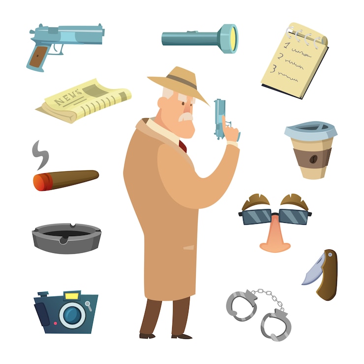 Vector different tools for detective