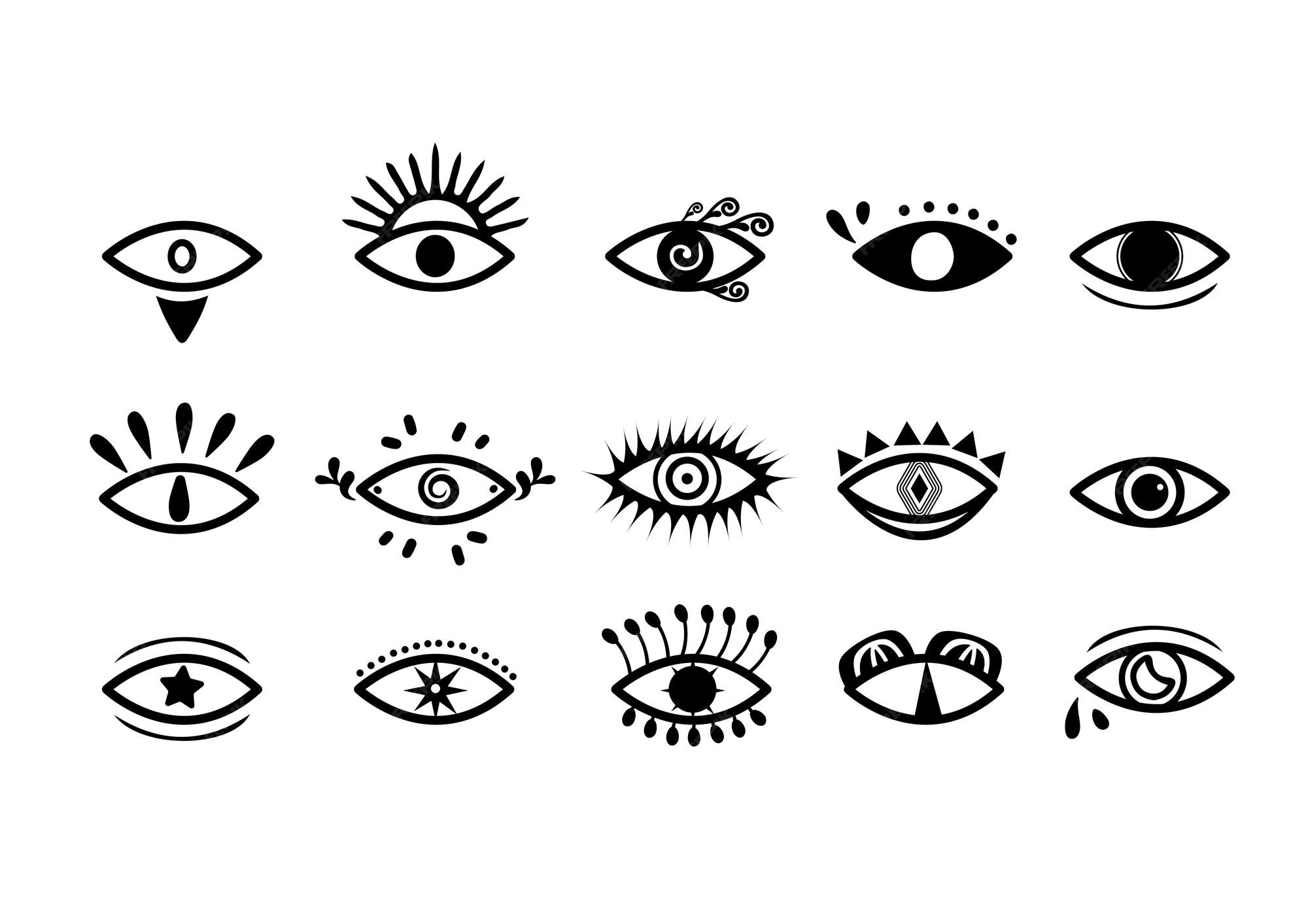 Premium Vector Different Types Of Eyes Icons Premium Vector Different Types Of Eyes Icons