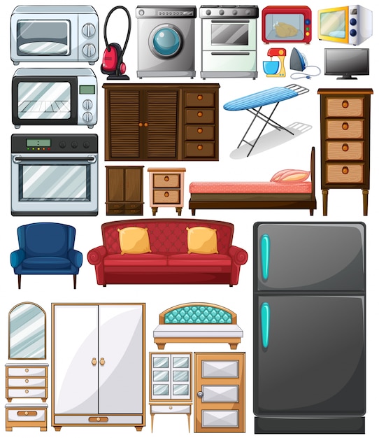 Different types of home appliances