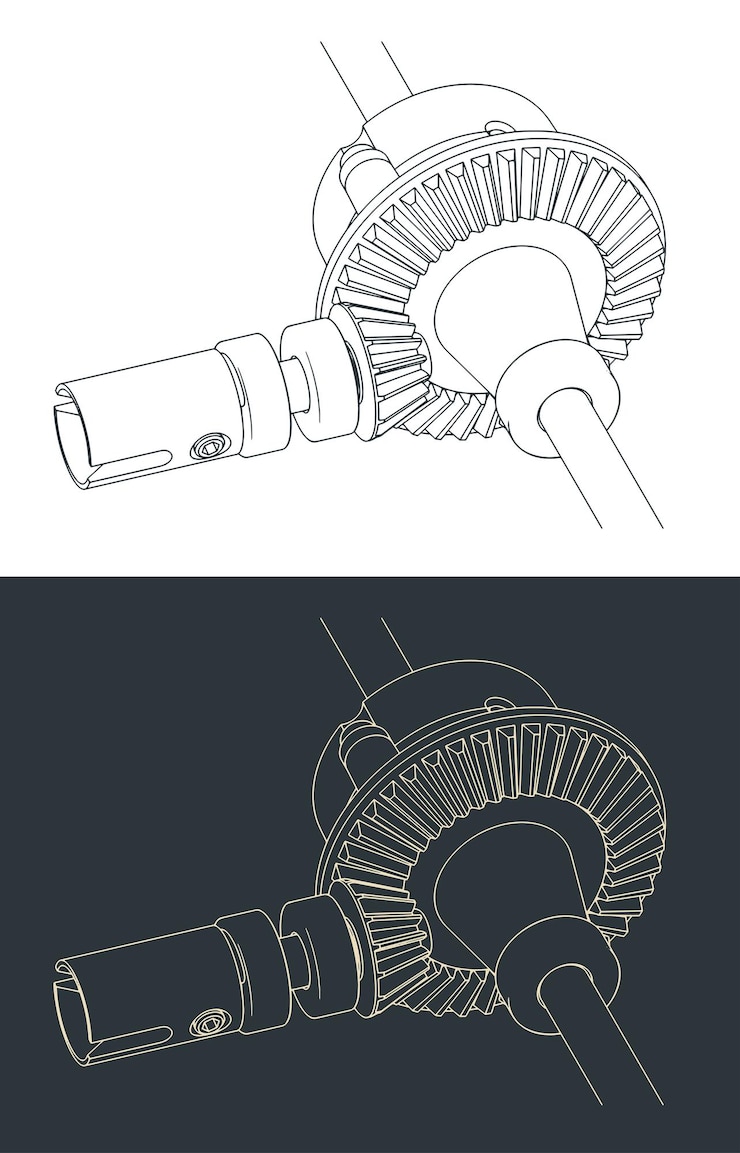 Vector differential drawings