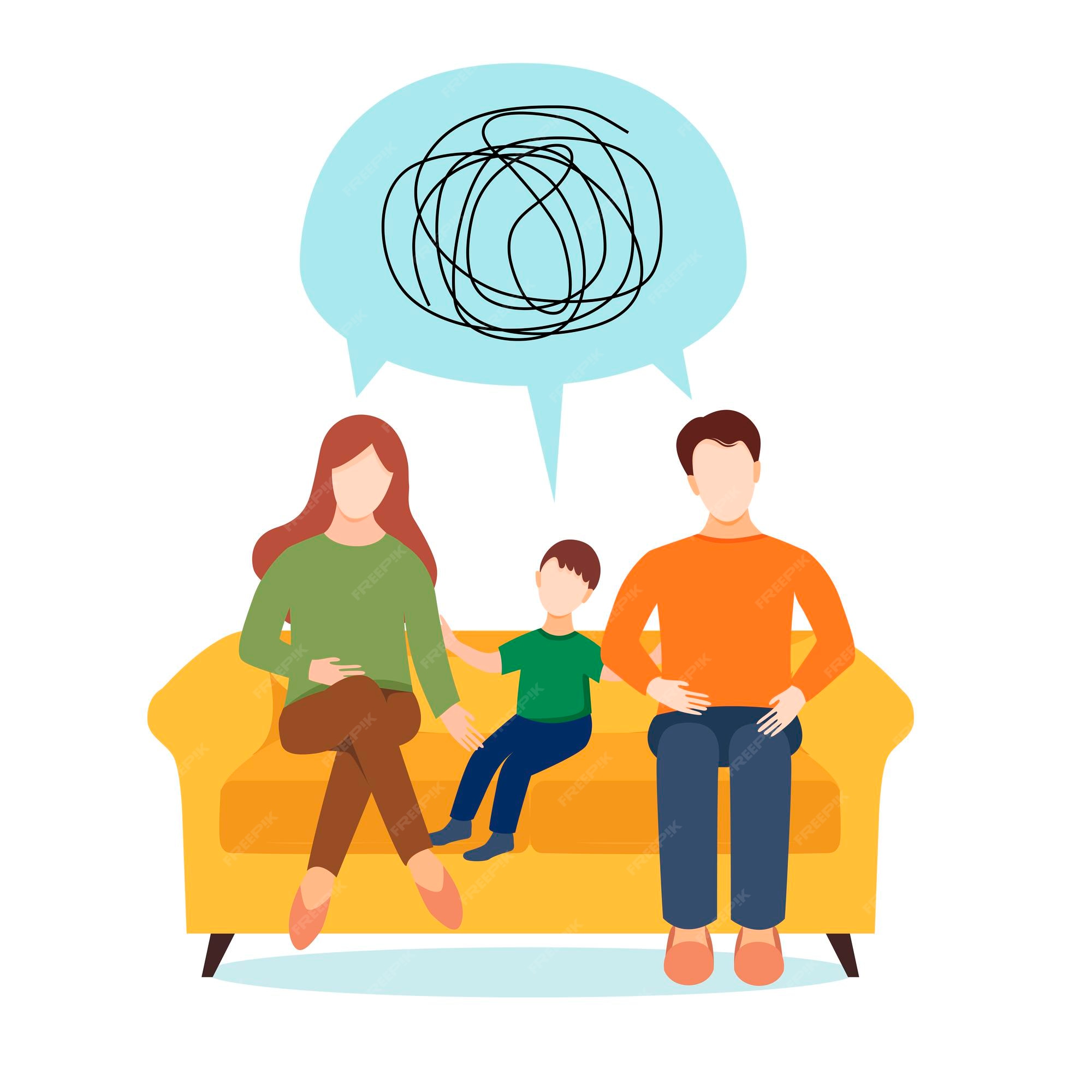 Premium Vector Difficult relationships in the family parents and child do not understand each