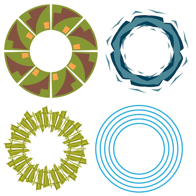 Вектор Различный тип векторного дизайна круга декоративная круглая ладонь desigen деревянный стиль стиль мандалы